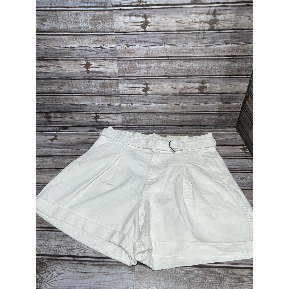 Ana NWT High Rise Midi Shorts‎ White Womens Size 14